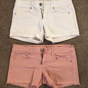 Two pairs of Size 6 American Eagle shorts